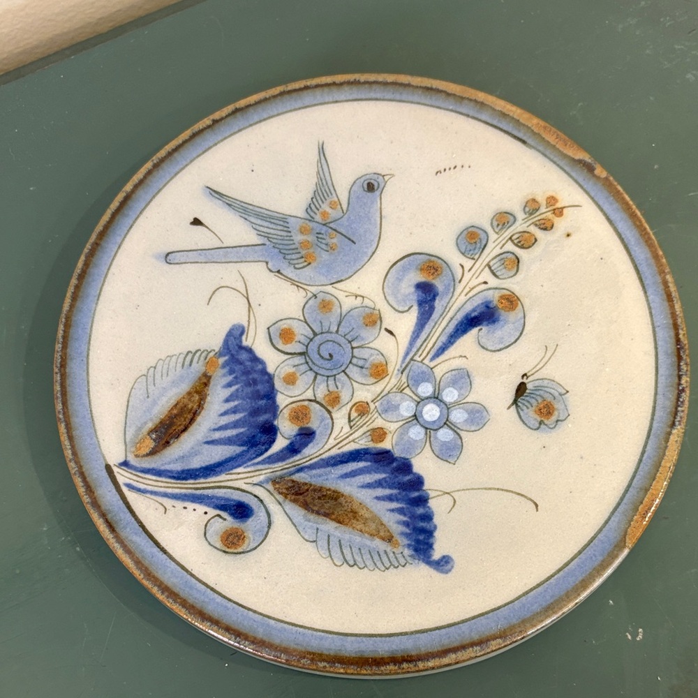 Vintage Ken Edwards El Palomar Pottery Trivet from Mexico.